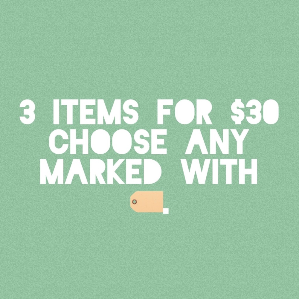 🏷️ 3 items for $30